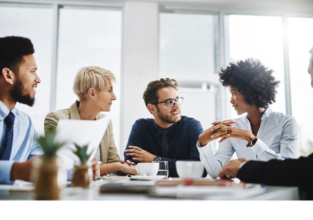 People working together around a table