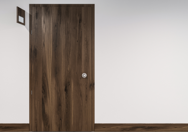 closed wooden door