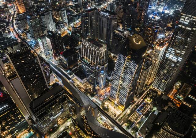 cityscape at night
