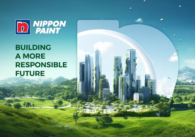 Nippon Paint image with N over the city