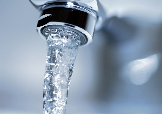 tap water pouring out faucet