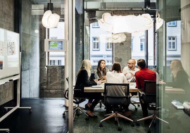 office workers in a meeting