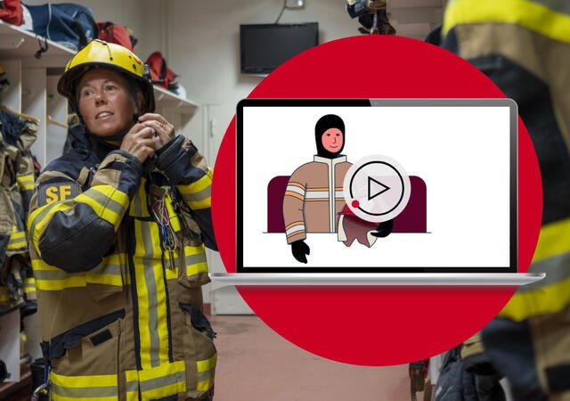 Firefighter with PPE