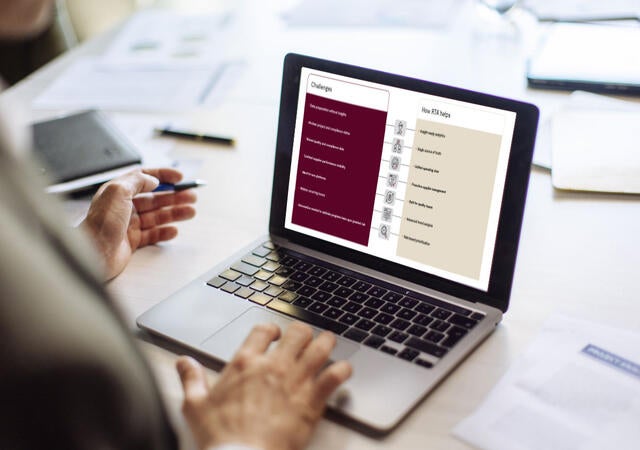 A laptop screen showing software