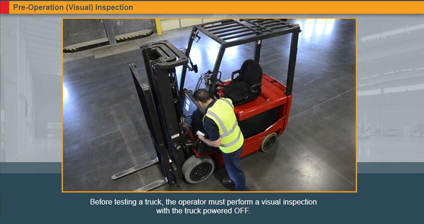 Operation inspection - forklift training