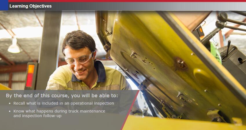Operation inspection and maintenance - forklift training