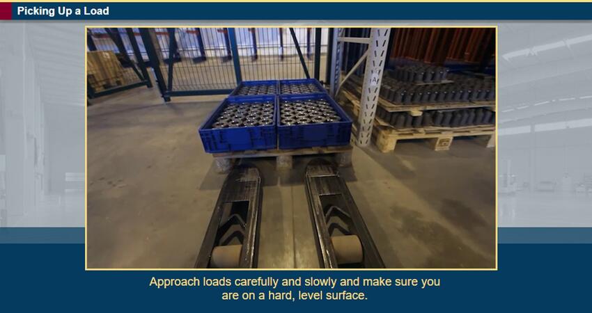 placing load dock operation - forklift training