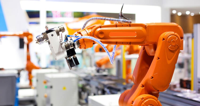 Artificial intelligence machine using a mechanical arm