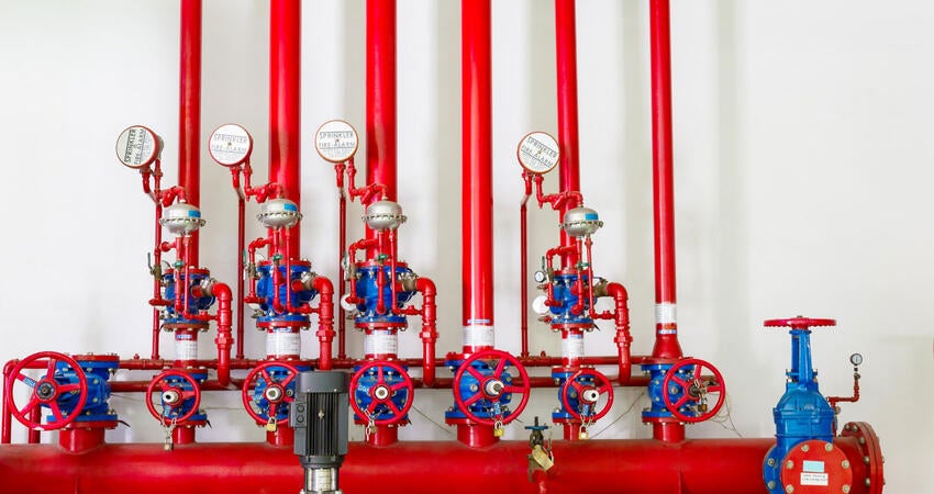 Valves used in fire suppression systems