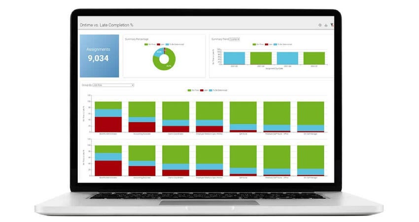 LMS software on a monitor