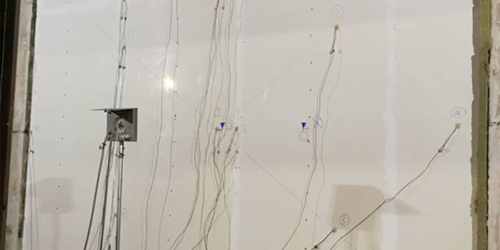 Magnesium oxide board in front of an oven