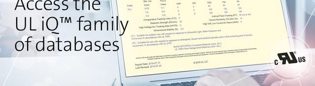 A business professional using UL’s iQTM family of databases on a laptop.