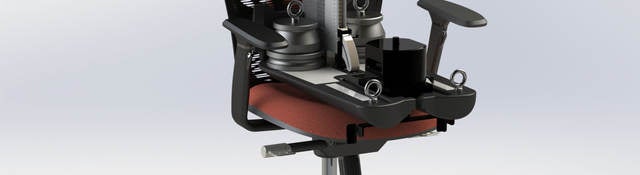 ISO 24496 chair measuring device in an office chair