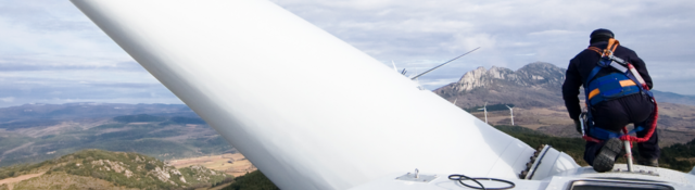 Employee fixing an airplane's wings