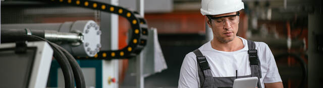 Man working with machinery