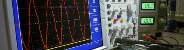 A photo of an oscilloscope