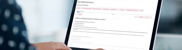 Person using MY CSRD disclosure in ULTRUS™