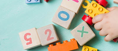 Child playing with toys