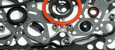 A variety of gaskets and seals.