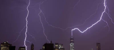 Lightning over the World Trade Center 