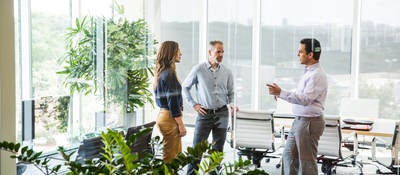 People talking in a conference room