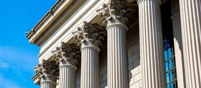 photo of a building with columns