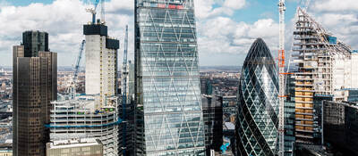 Buildings in London under construction