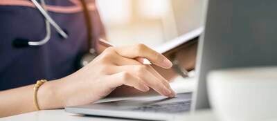 Person using laptop