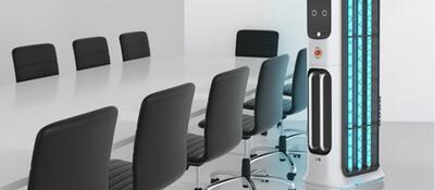 LG CLOi UV-C Bot uses ultraviolet C (UVC) ionizing radiation to disinfect and has been UL Certified.