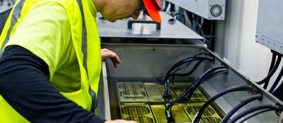 Immersion cooling fluids in a data center.