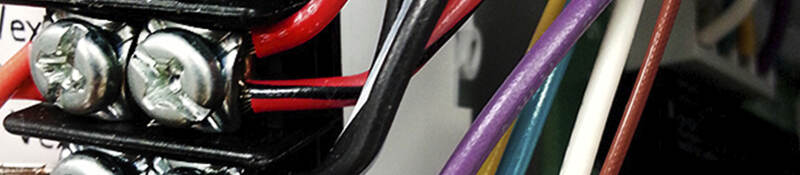 A close-up image of appliance wiring. 