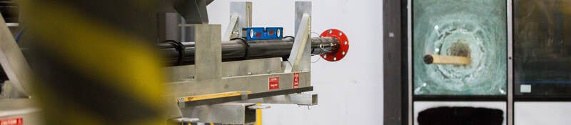 Impact cannon testing window - fenestration product testing