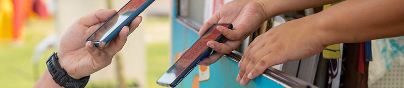 Contactless payment at a food truck