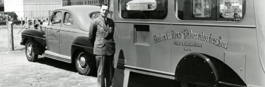 Hilton bus image, UL Presdient Dana Pierce, UL engineer CJ Krieger, lemont left, lemont middle, Lemont right, Pierce and Small, Group of employees outside San Fran, UL building, UL company picnic, UL Presdient Dana Pierce, UL engineer CJ Krieger, lemont left, lemont middle, Lemont right, Pierce and Small, Group of employees outside San Fran, yellow letter