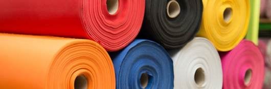 image of colorful material fabric rolls - texture samples