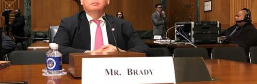 Terry Brady testifies before Senate Finance Committee