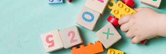 Child playing with toys