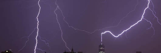 Lightning over the World Trade Center 