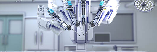 Medical robots on an operating table