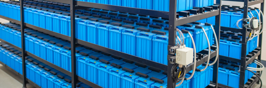 Racks of Uninterruptible Power Supply (UPS) Systems