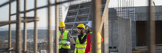 Workers at a construction site