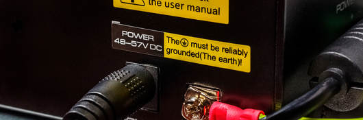 Marking and labeling on the back of an electrical component