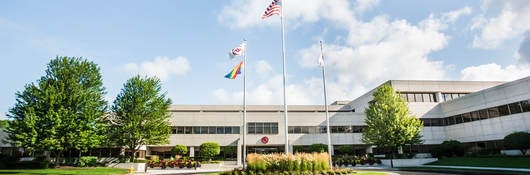 Pride flag at UL headquarters in Northbrook, IL.