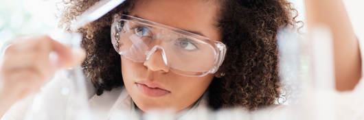 Technician in a chemical laboratory