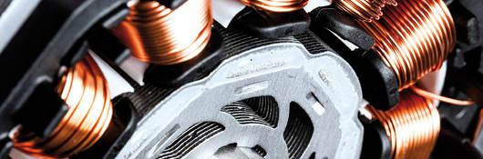 Close-up of electric motor