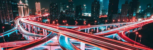 Aerial view of Shanghai elevated highway