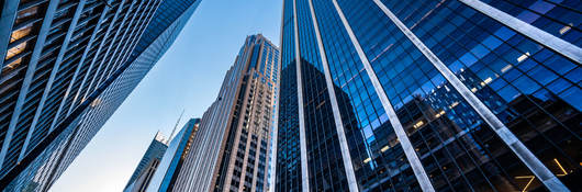 Low angle view of modern building against the sky 