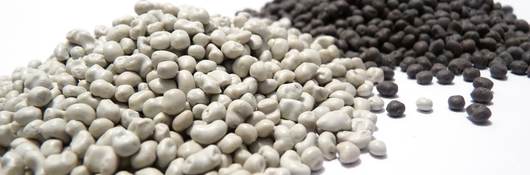 Image of mixed plastics grains provided by the customer.