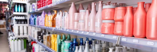 A variety of hair care products