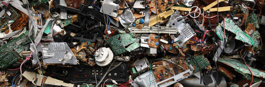 A pile of electronic scrap